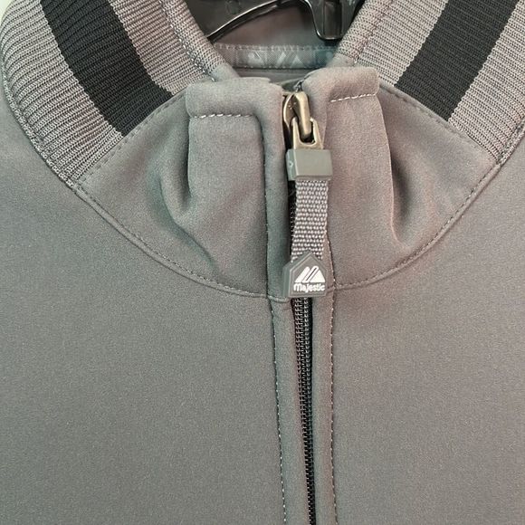 Authentic Majestic Gray Therma Base MLB Pittsburgh Pirates full zip jacket - Picture 7 of 12